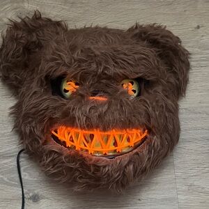 Furry Bear Mask with LED Lights Halloween